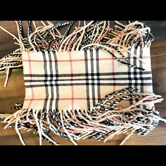 Burberry Accessories - ✅sold ✅ Burberry fringed cashmere scarf